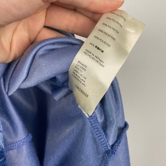 Free People Noa Velvet Slip Skirt Light Night Crushed Velvet Mix Blue Size XS - Picture 11 of 11